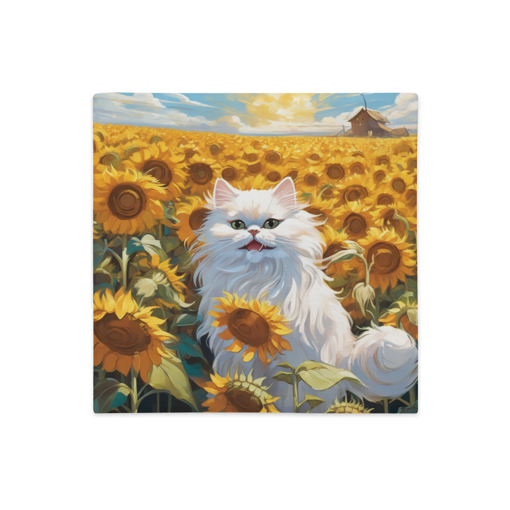 PugMug Custom White Persian Cat Premium Pillow Case