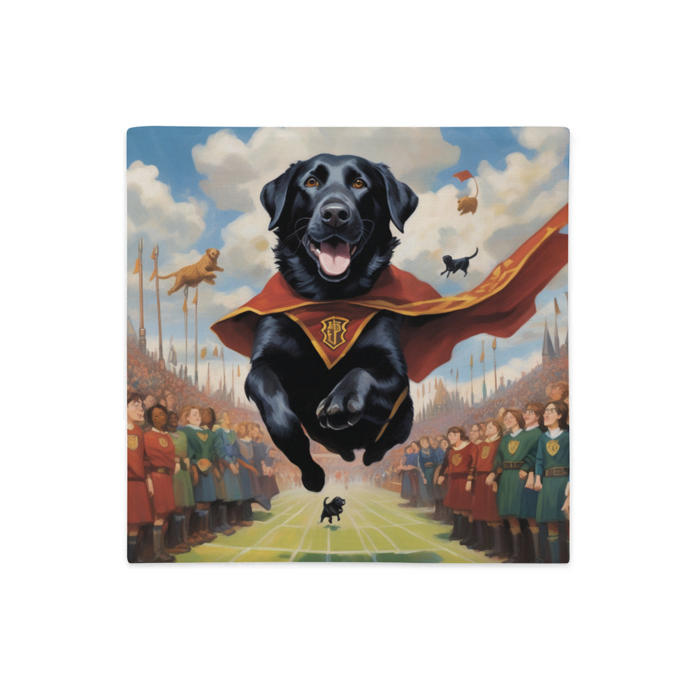 PugMug Custom Black Labrador Retriever Premium Pillow Case