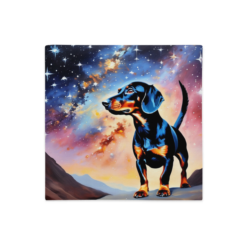 PugMug Custom Black Dachshund Premium Pillow Case