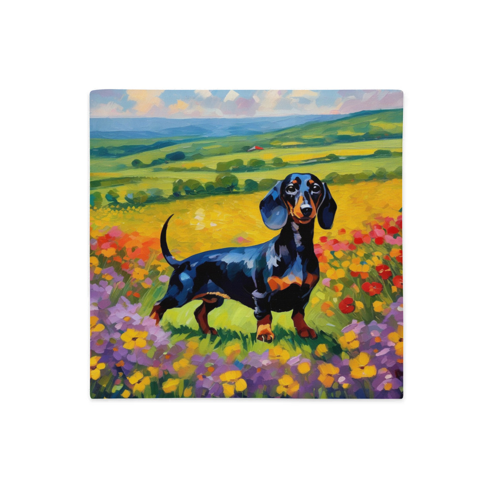 PugMug Custom Black Dachshund Premium Pillow Case