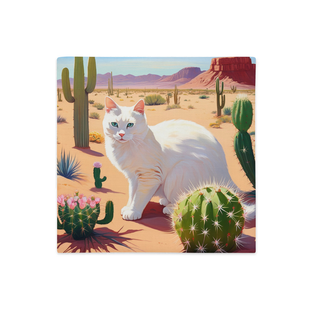 PugMug Custom White Companion Cat Premium Pillow Case