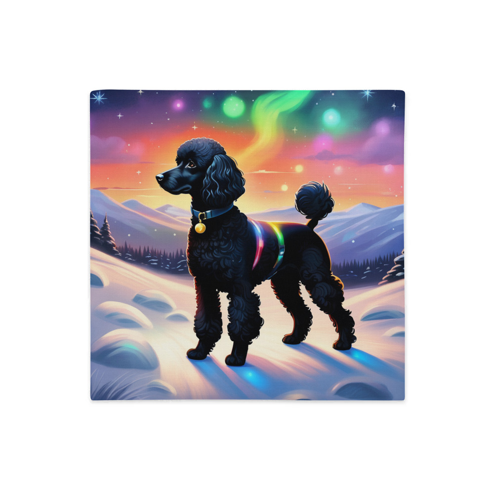 PugMug Custom Black Poodle Premium Pillow Case