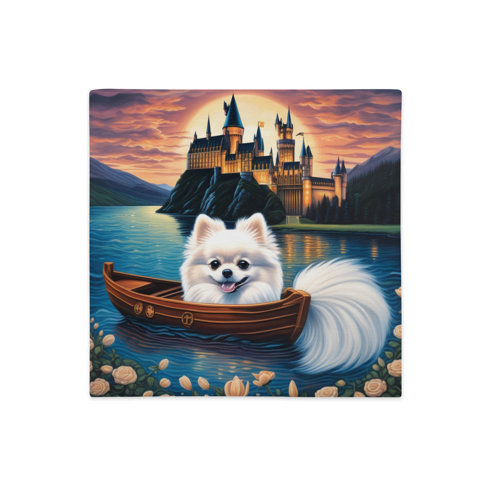PugMug Custom White Pomeranian Premium Pillow Case