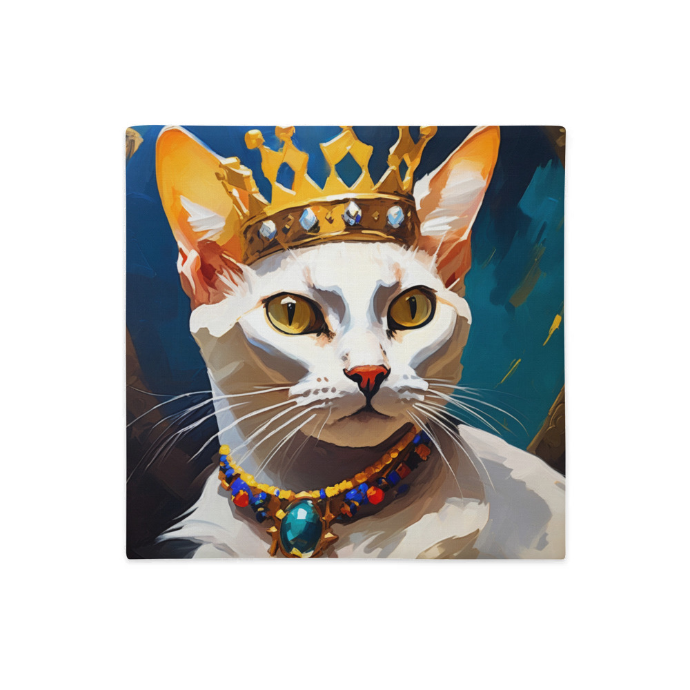 PugMug Custom White Abyssinian Cat Premium Pillow Case