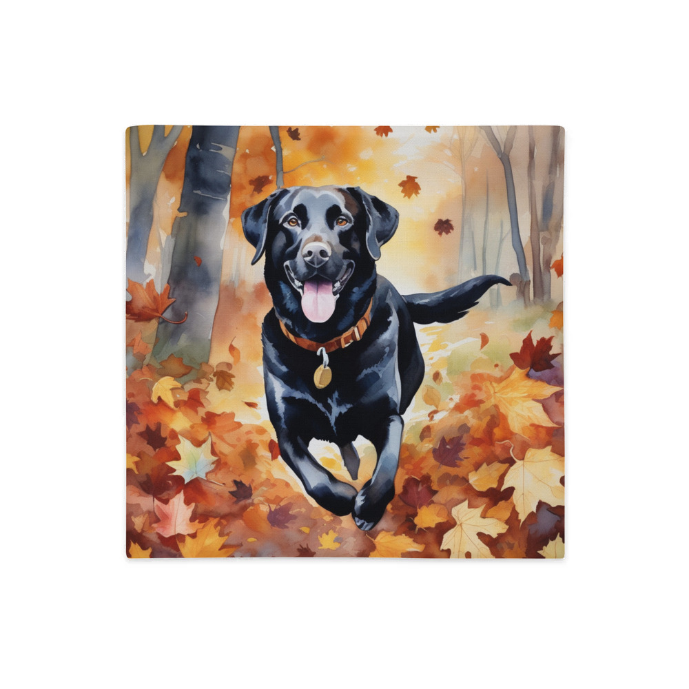 PugMug Custom Black Labrador Retriever Premium Pillow Case