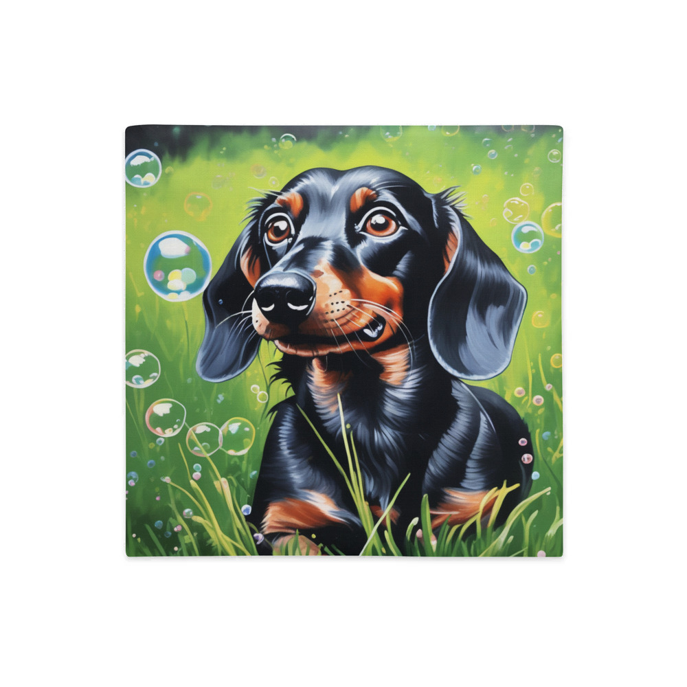 PugMug Custom Black Dachshund Premium Pillow Case