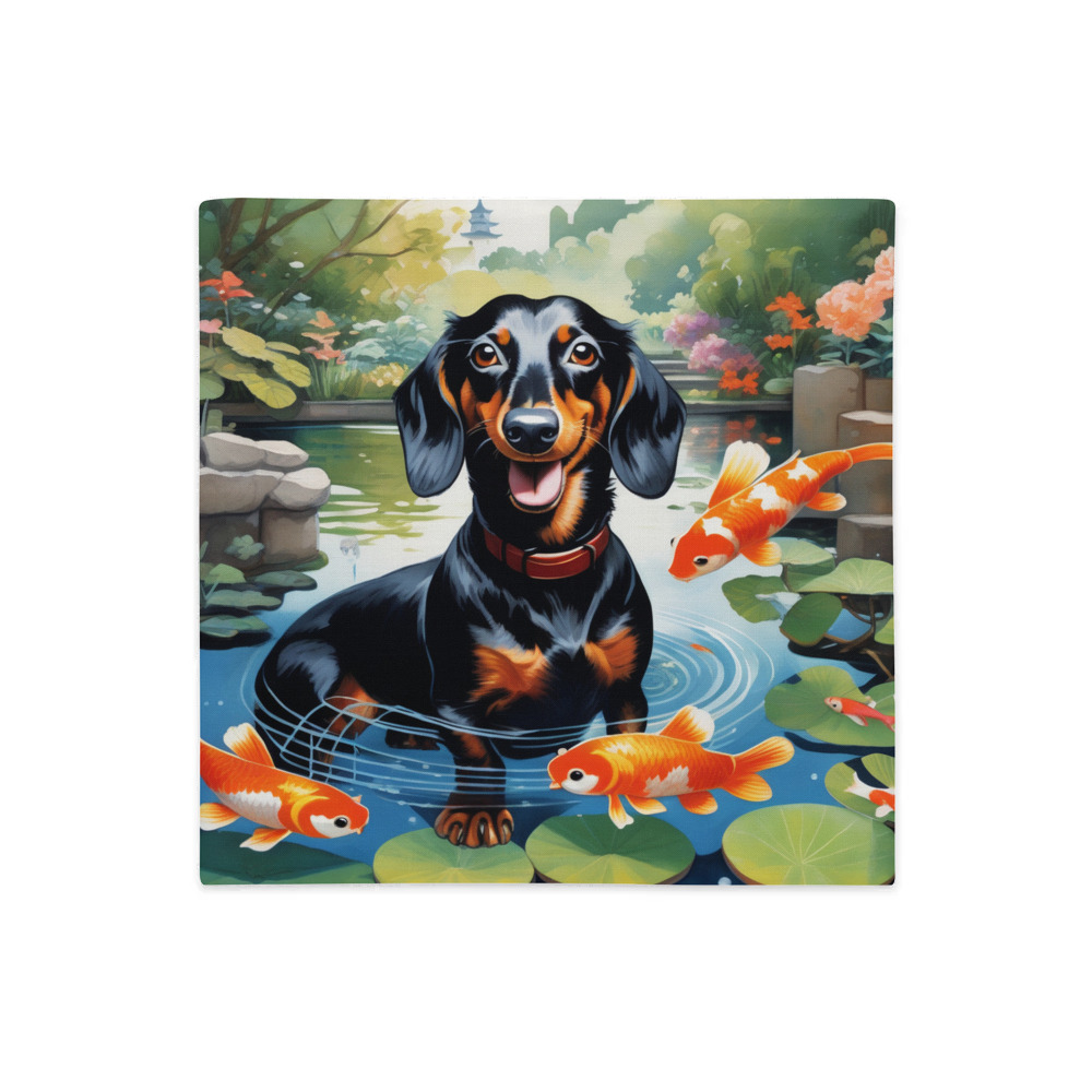PugMug Custom Black Dachshund Premium Pillow Case