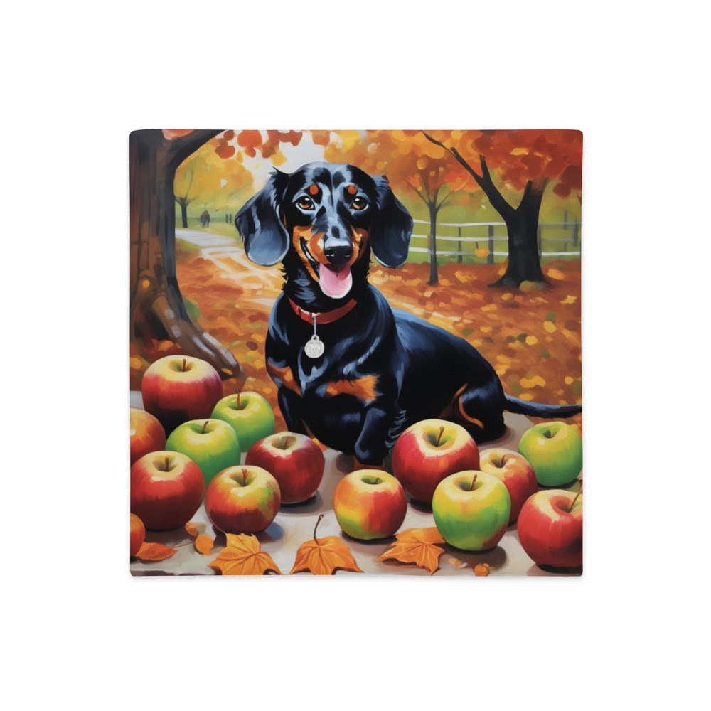 PugMug Custom Black Dachshund Premium Pillow Case