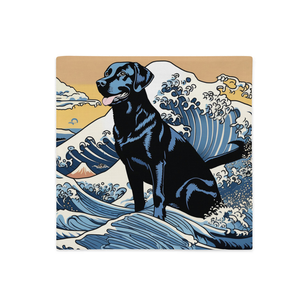 PugMug Custom Black Labrador Retriever Premium Pillow Case