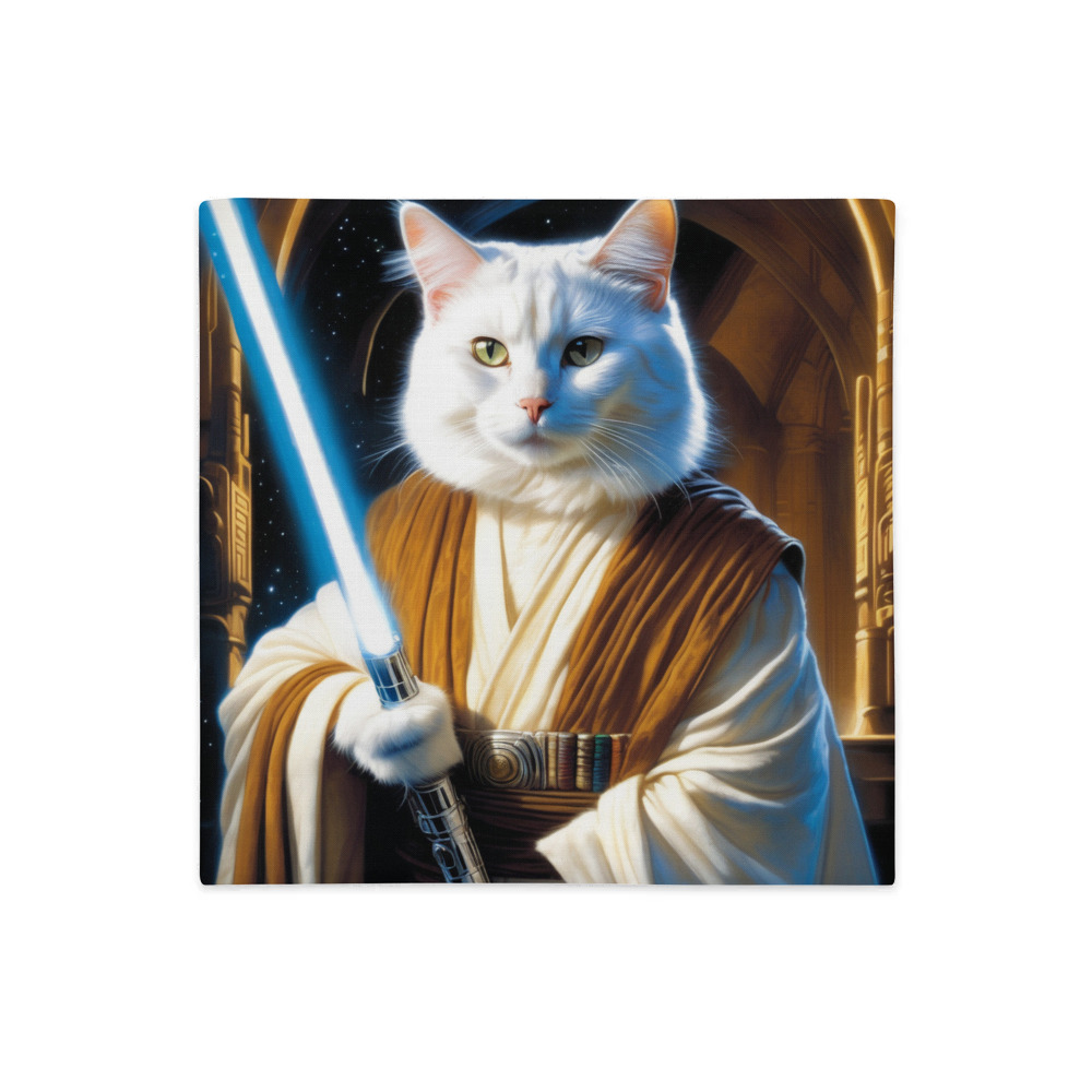 PugMug Custom White Companion Cat Premium Pillow Case