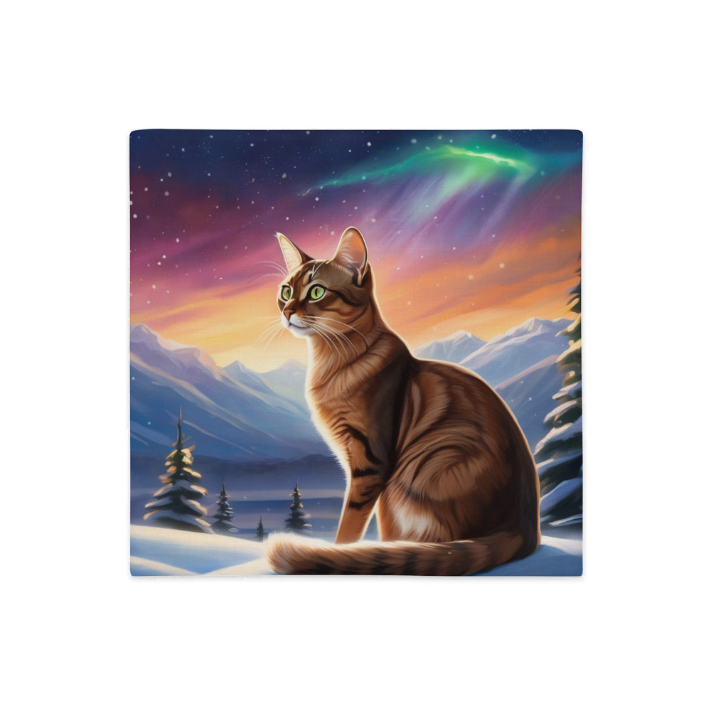 PugMug Custom Tabby Abyssinian Cat Premium Pillow Case