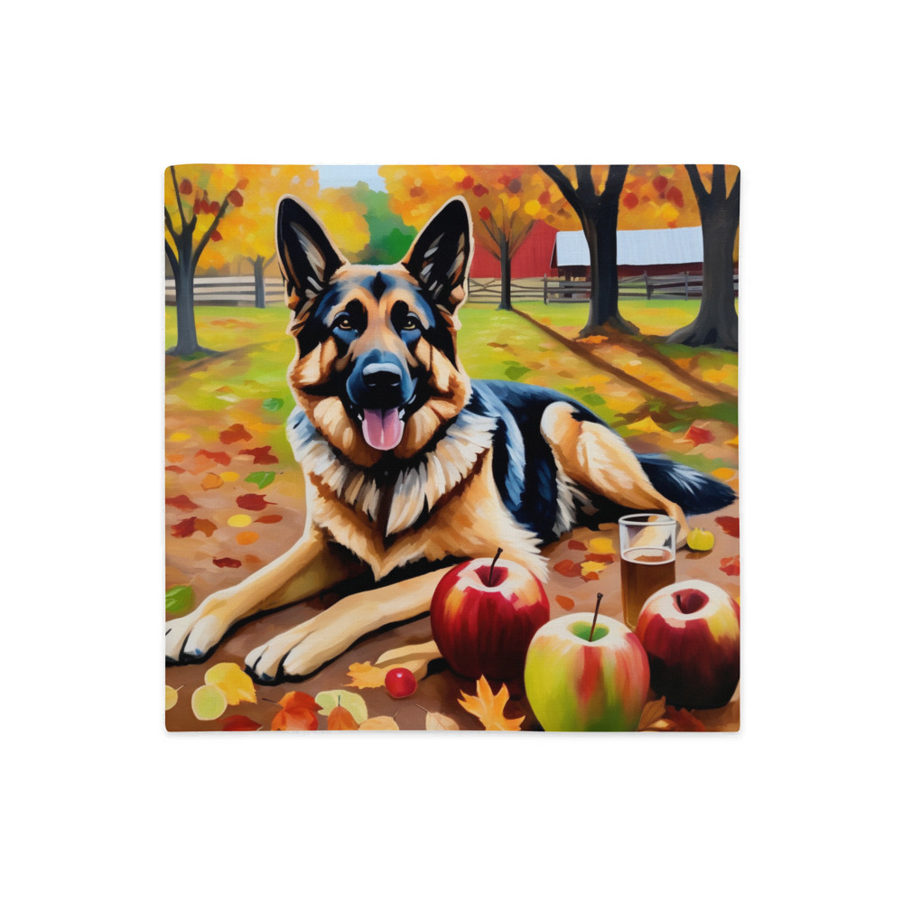 PugMug Custom German Shepherd Dog Premium Pillow Case