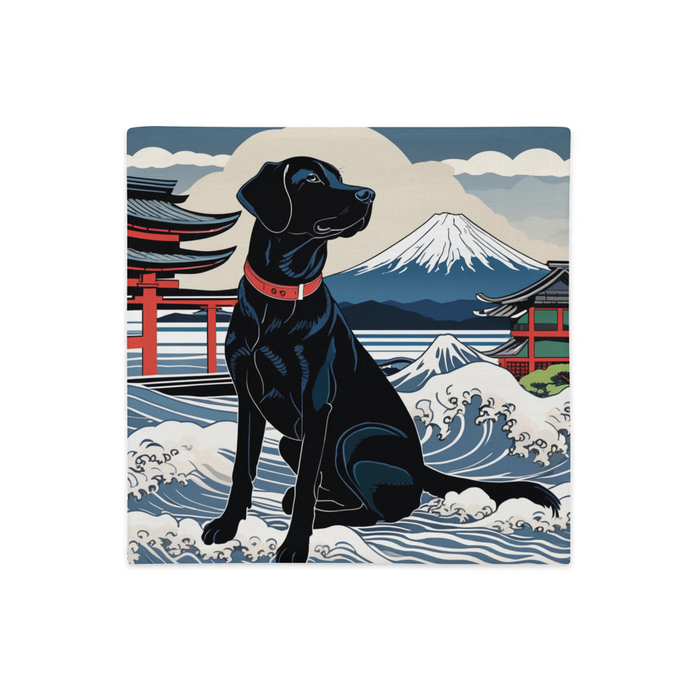 PugMug Custom Black Labrador Retriever Premium Pillow Case