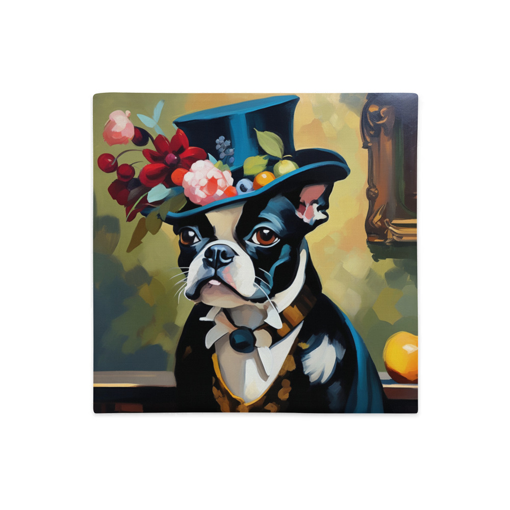 PugMug Custom Boston Terrier Premium Pillow Case