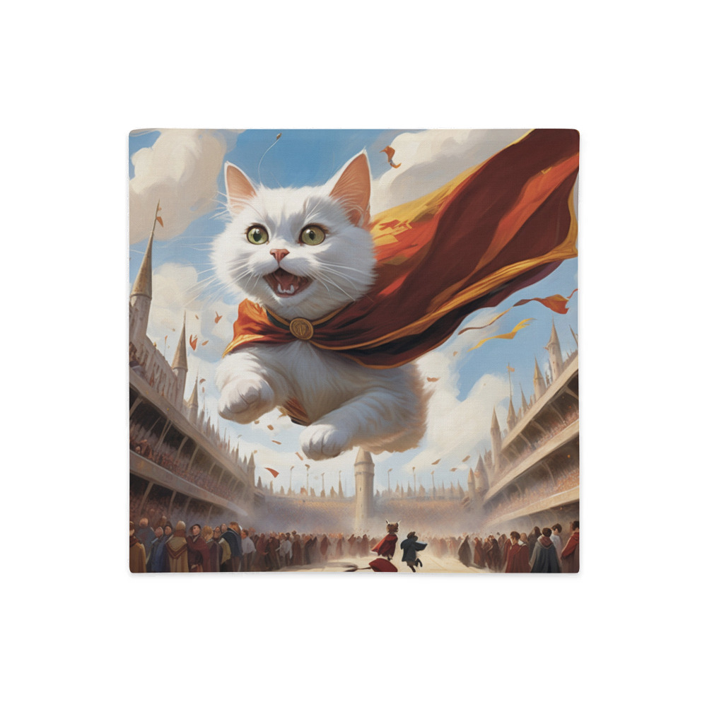 PugMug Custom White Companion Cat Premium Pillow Case