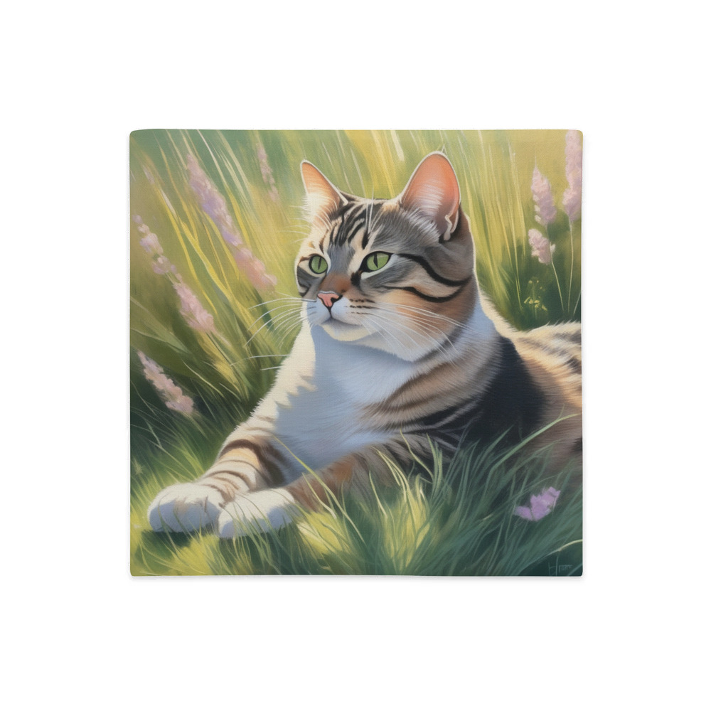 PugMug Custom Tabby Companion Cat Premium Pillow Case