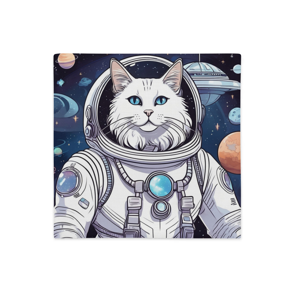 PugMug Custom White Companion Cat Premium Pillow Case