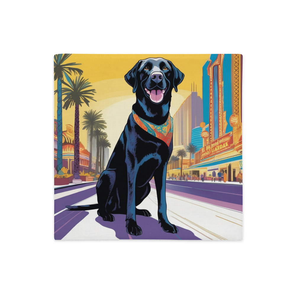 PugMug Custom Black Labrador Retriever Premium Pillow Case