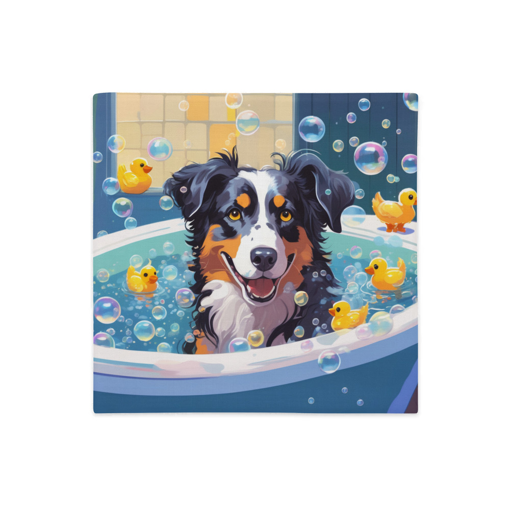 PugMug Custom Miniature American Shepherd Premium Pillow Case