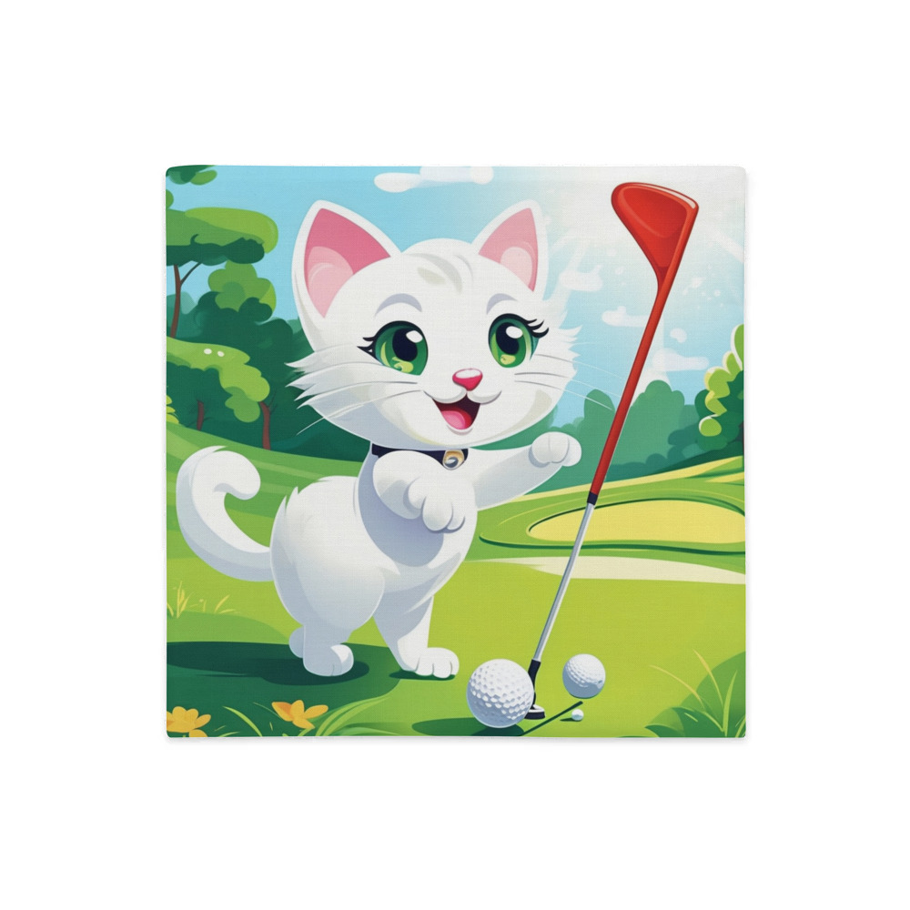 PugMug Custom White Companion Cat Premium Pillow Case