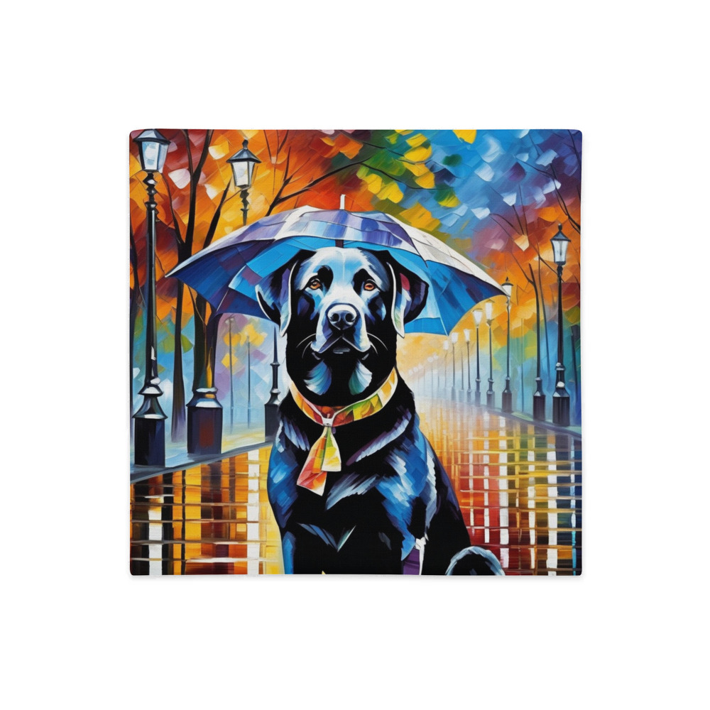 PugMug Custom Black Labrador Retriever Premium Pillow Case