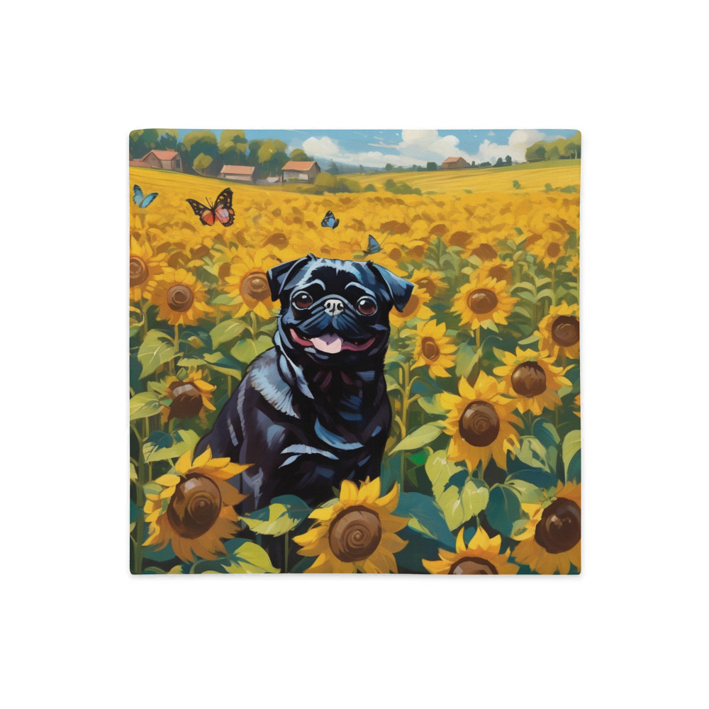 PugMug Custom Black Pug Premium Pillow Case