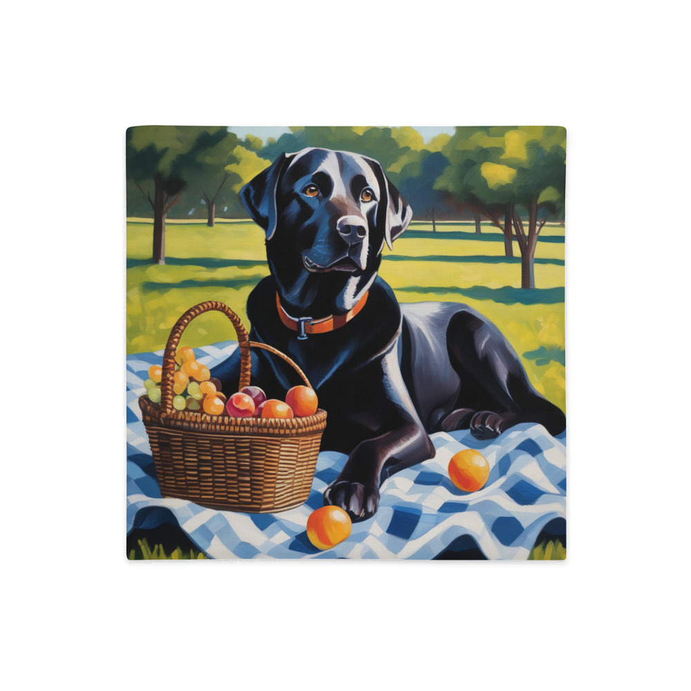 PugMug Custom Black Labrador Retriever Premium Pillow Case