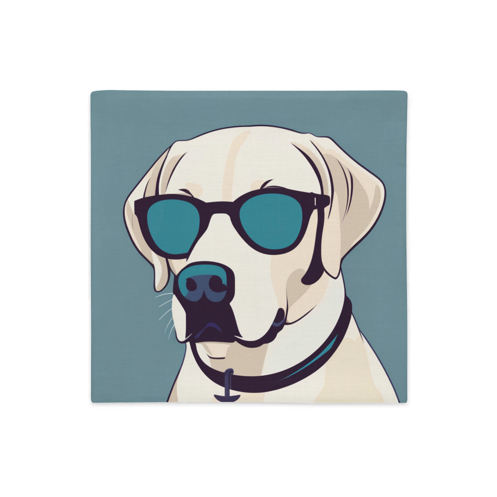 PugMug Custom White Labrador Retriever Premium Pillow Case