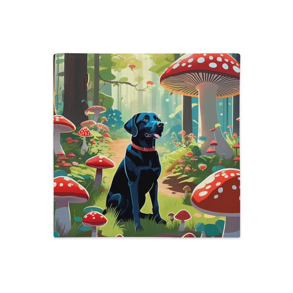 PugMug Custom Black Labrador Retriever Premium Pillow Case