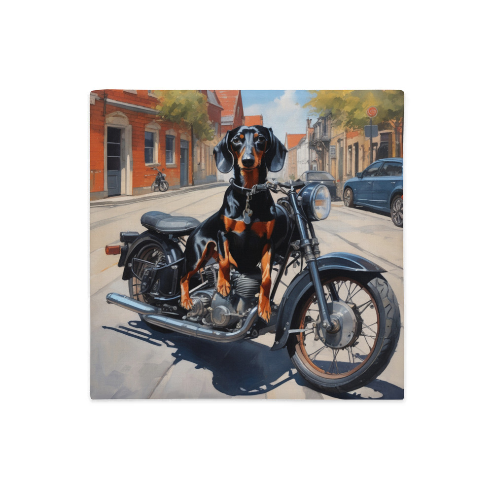 PugMug Custom Black Dachshund Premium Pillow Case