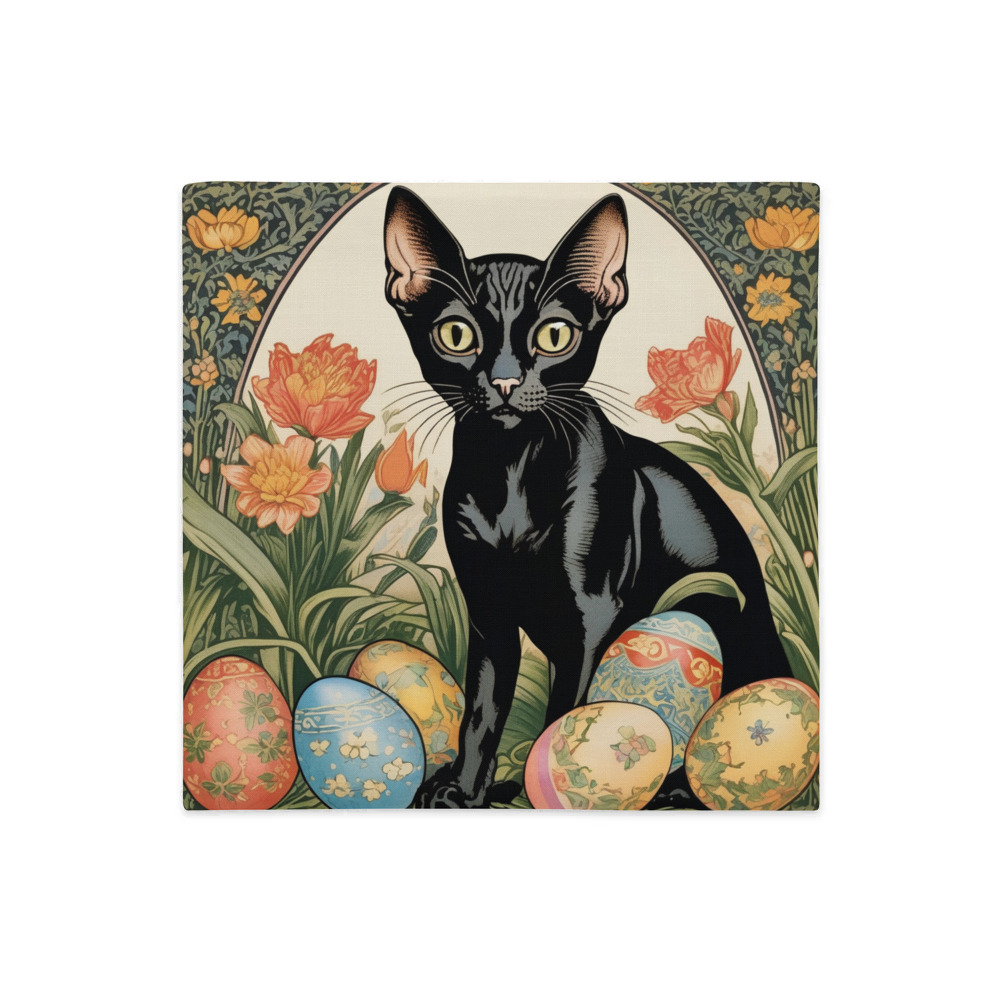 PugMug Custom Black Sphynx Cat Premium Pillow Case