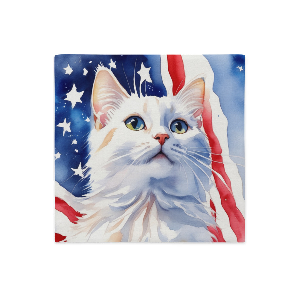 PugMug Custom White Companion Cat Premium Pillow Case