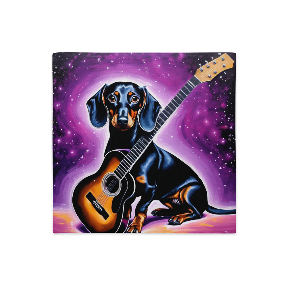 PugMug Custom Black Dachshund Premium Pillow Case