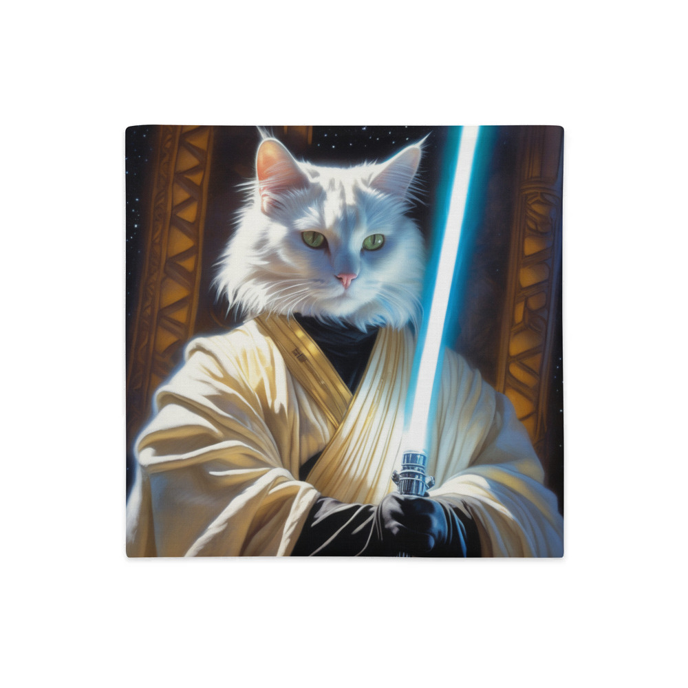 PugMug Custom White Companion Cat Premium Pillow Case