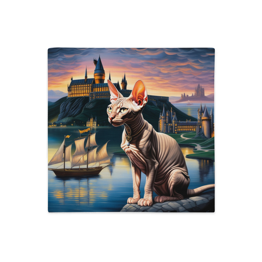 PugMug Custom Tabby Sphynx Cat Premium Pillow Case