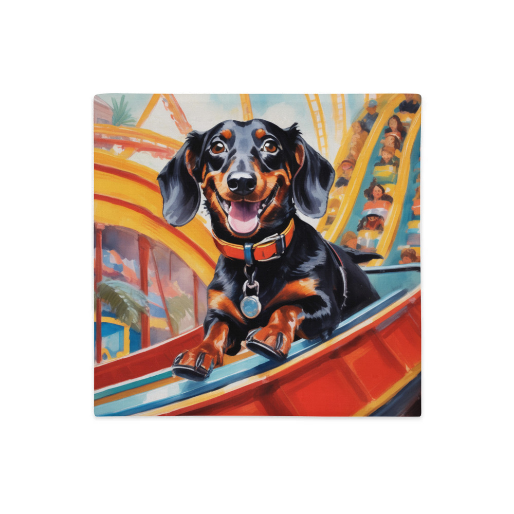 PugMug Custom Black Dachshund Premium Pillow Case