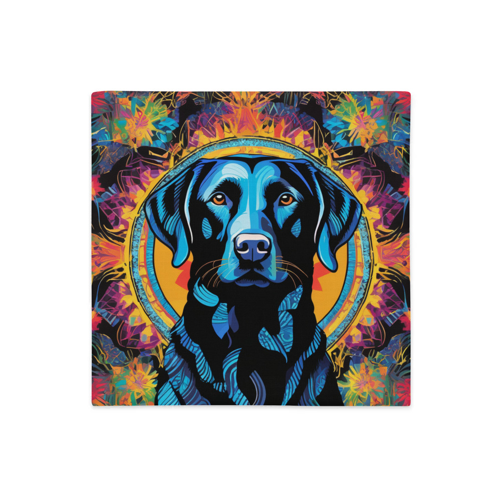 PugMug Custom Black Labrador Retriever Premium Pillow Case