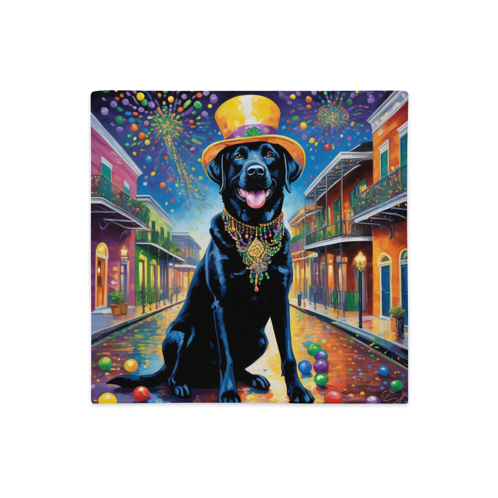 PugMug Custom Black Labrador Retriever Premium Pillow Case