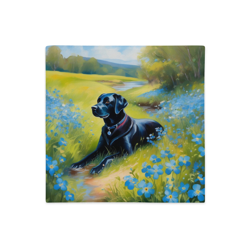 PugMug Custom Black Labrador Retriever Premium Pillow Case