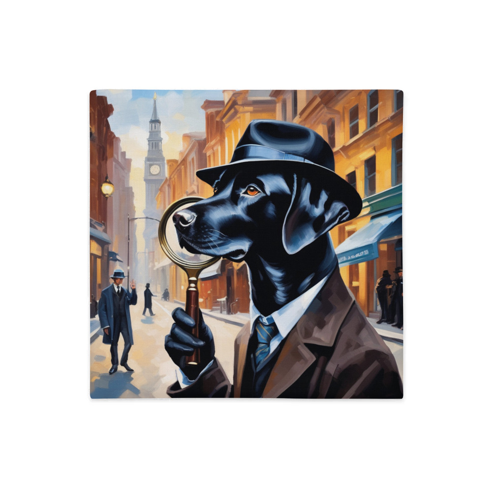 PugMug Custom Black Labrador Retriever Premium Pillow Case