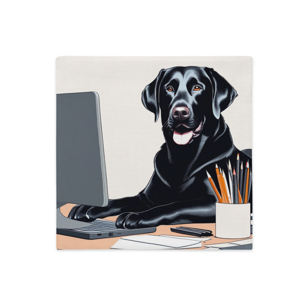 PugMug Custom Black Labrador Retriever Premium Pillow Case