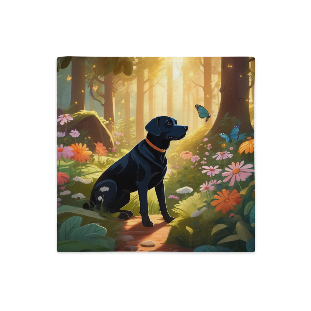 PugMug Custom Black Labrador Retriever Premium Pillow Case