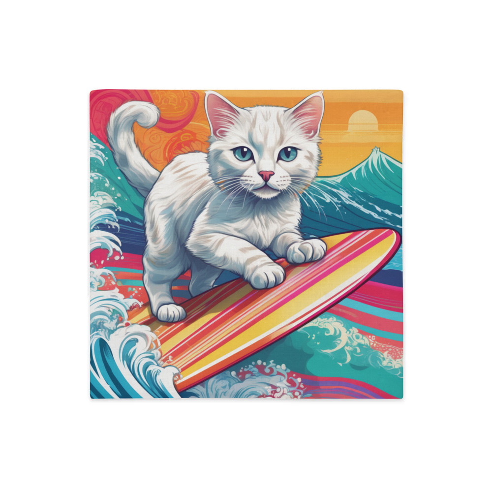PugMug Custom White Exotic Cat Premium Pillow Case
