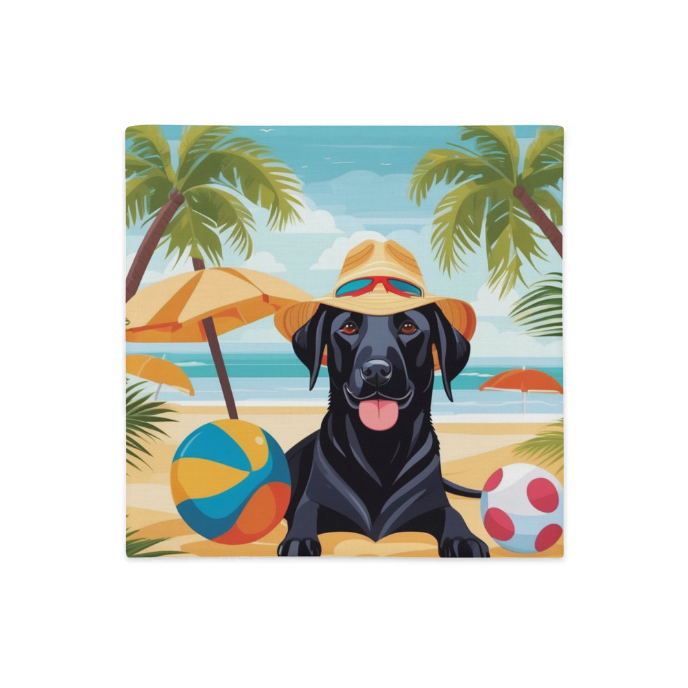 PugMug Custom Black Labrador Retriever Premium Pillow Case