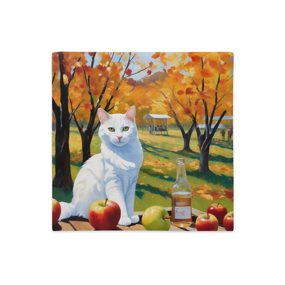 PugMug Custom White Companion Cat Premium Pillow Case