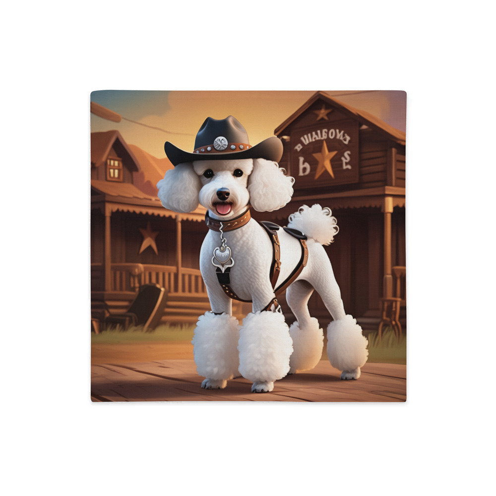 PugMug Custom White Poodle Premium Pillow Case