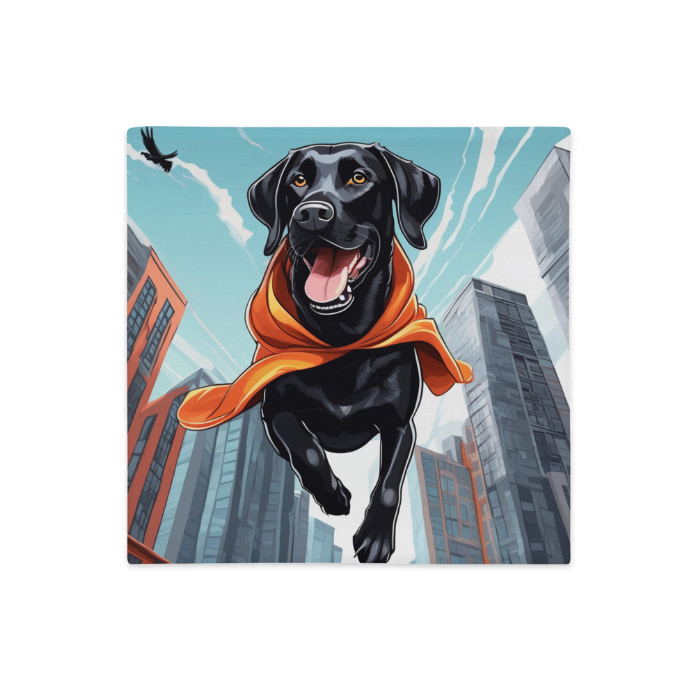 PugMug Custom Black Labrador Retriever Premium Pillow Case