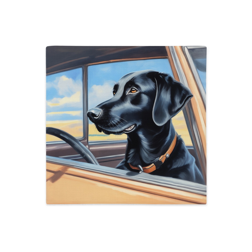 PugMug Custom Black Labrador Retriever Premium Pillow Case