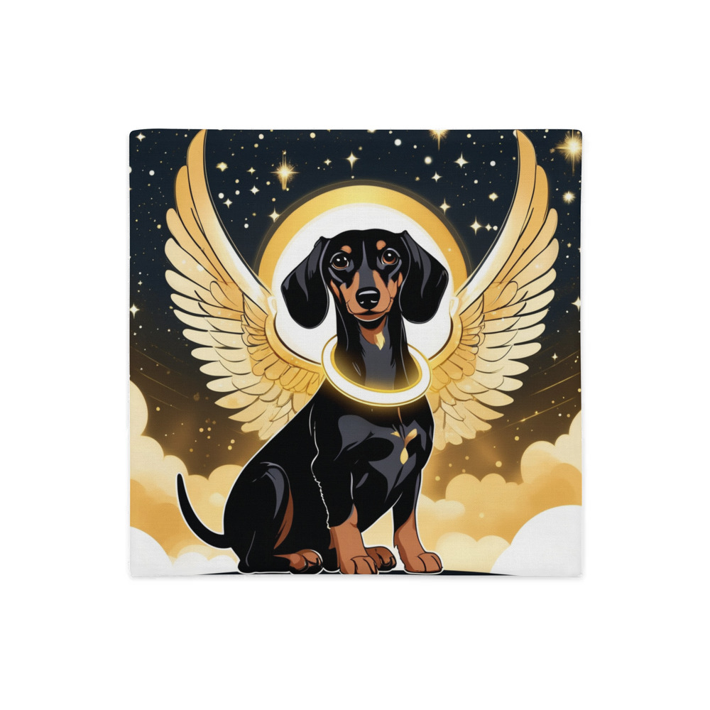 PugMug Custom Black Dachshund Premium Pillow Case