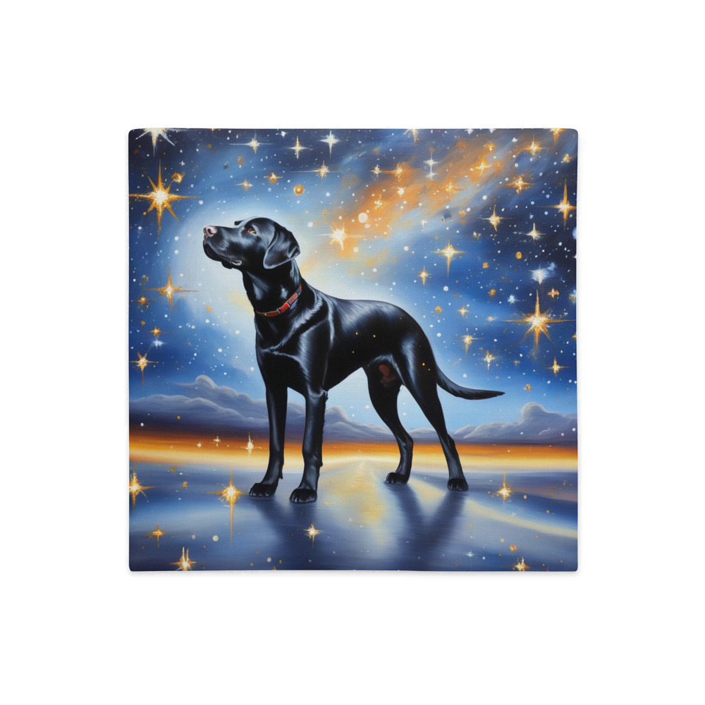 PugMug Custom Black Labrador Retriever Premium Pillow Case